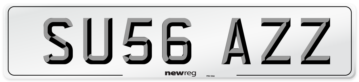 SU56 AZZ Number Plate from New Reg